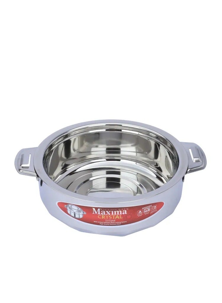 Maxima Steel Maxima food container set, 3 pieces, 2.5 / 3.5 / 5 liters - silver - Image 5