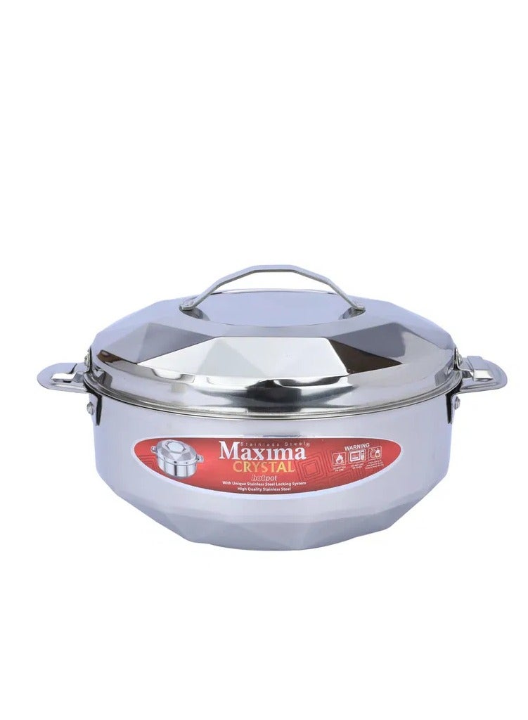 Maxima Steel Maxima food container set, 3 pieces, 2.5 / 3.5 / 5 liters - silver - Image 4