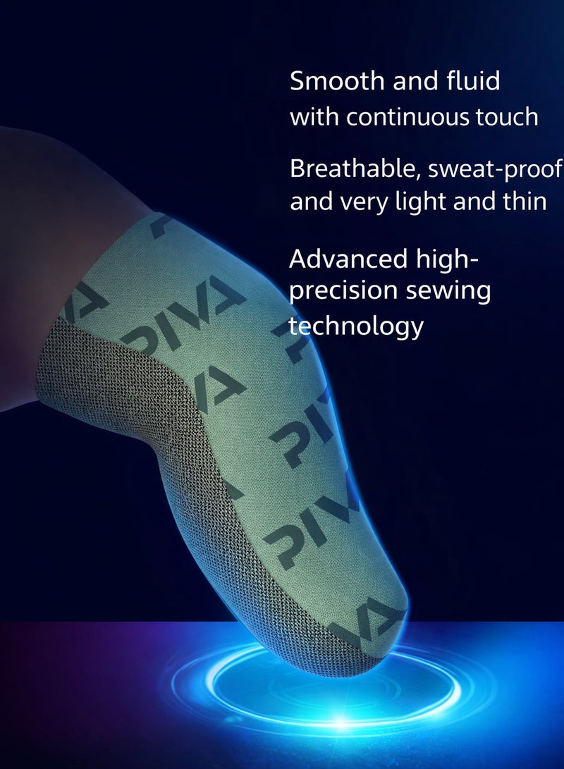 PIVA Dragon Scale Gaming Finger Sleeves – High Sensitivity Silver Fiber, Ultra-Thin & Lightweight, Anti-Sweat Breathable Touchscreen Finger Covers, Smooth & Lag-Free Control for PUBG Mobile, RedMagic, iPhone, iPad & Android (2 Pairs / 4 Pcs) - Image 3