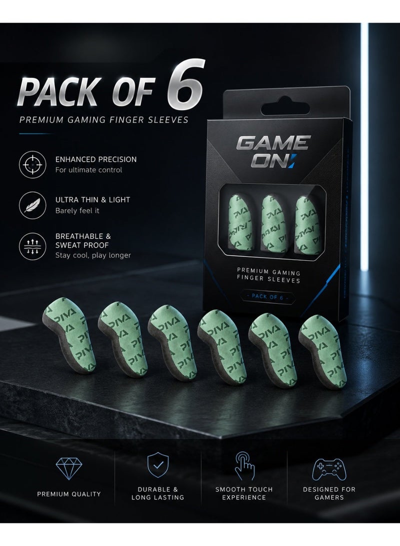 PIVA Dragon Scale Gaming Finger Sleeves – High Sensitivity Silver Fiber, Ultra-Thin & Lightweight, Anti-Sweat Breathable Touchscreen Finger Covers, Smooth & Lag-Free Control for PUBG Mobile, RedMagic, iPhone, iPad & Android (2 Pairs / 4 Pcs) - Image 2