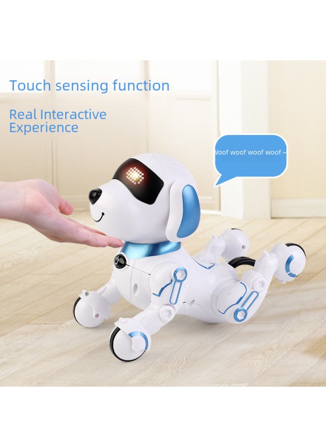 Intelligent Electric Toy Dog Wanstar Singing Dancing Boys Girls Children Early Education Enlightenment Pet Toy-Color:White Blue ]-Specifications:three Batteries  - Image 4