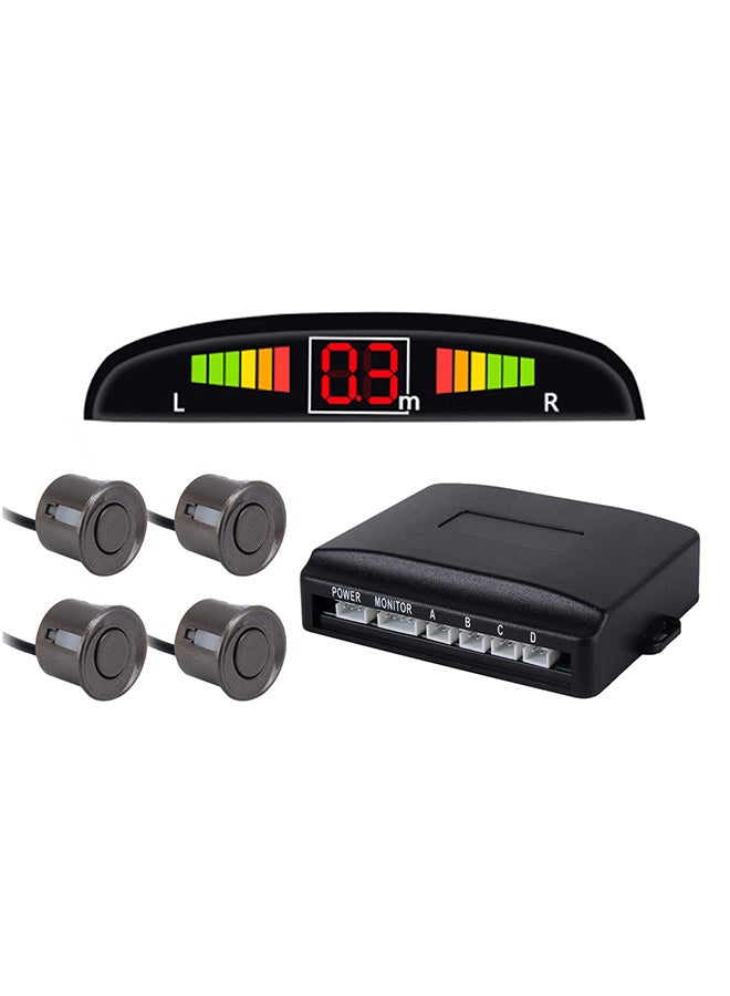 Loquat Premium Quality 4 Parking Sensors Car Reverse Backup Radar System With LCD Display