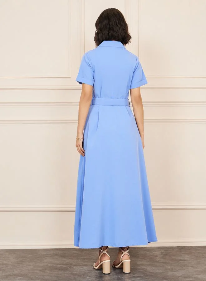 Styli Belted Maxi Dress