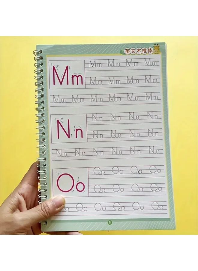 Reusable Grooved Alphabet Tracing Workbook For Kids With Disappearing Ink Pens 1 Set - Image 4