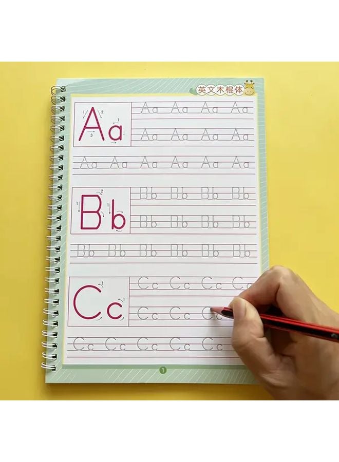 Reusable Grooved Alphabet Tracing Workbook For Kids With Disappearing Ink Pens 1 Set - Image 2