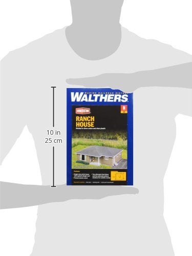 Walthers Cornerstone مجموعة منزل ريفي من الطوب من وولثرز، 3-1/16 × 2-9/32 × 1-1/4" 7 × 5.7 × 3.17 سم - Image 3