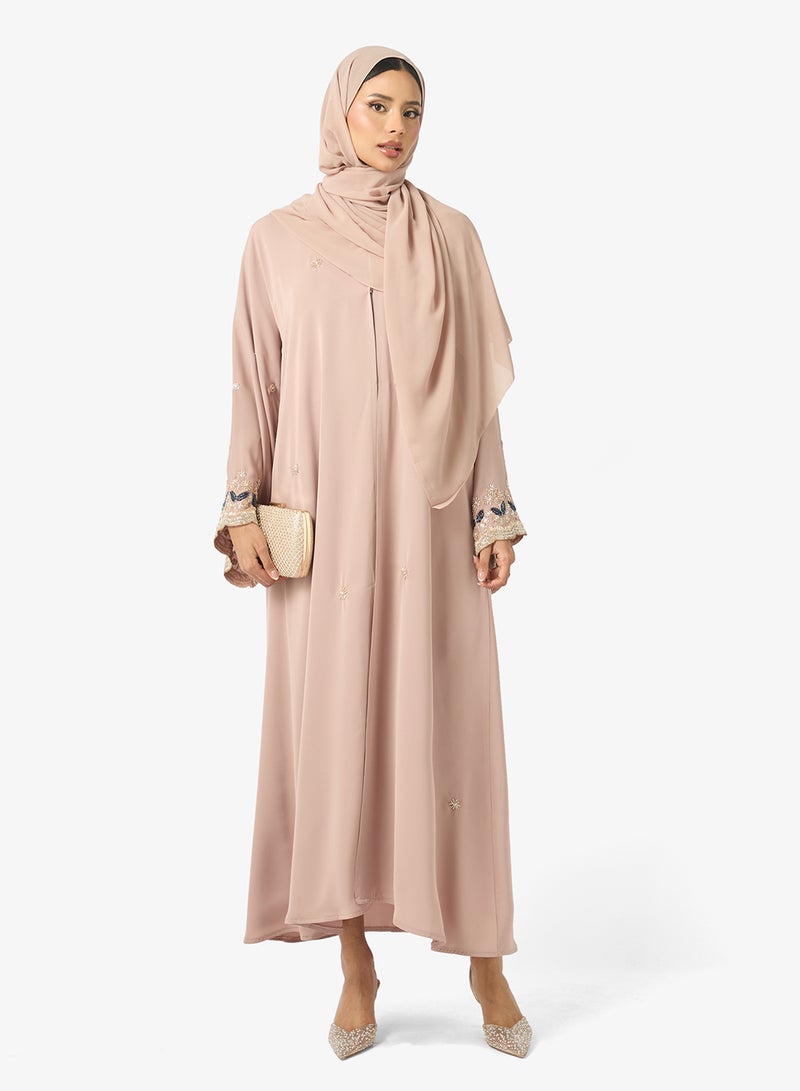 hayas closet Embellished Flared Sleeve Abaya - Image 1