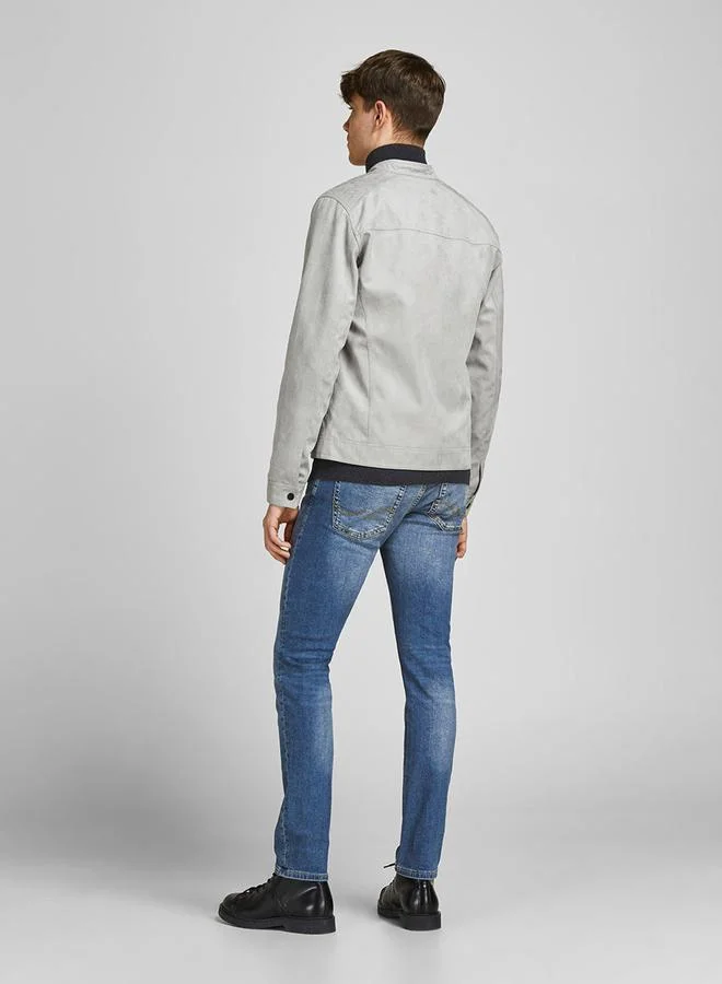 JACK & JONES Glenn Light Wash Mid Rise  Jeans