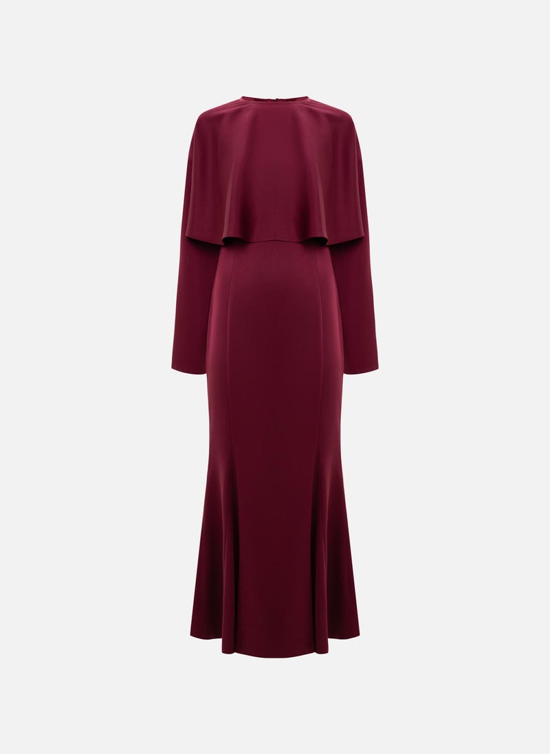 Lichi Maxi dress with voluminous cape and long sleeves - Image 2