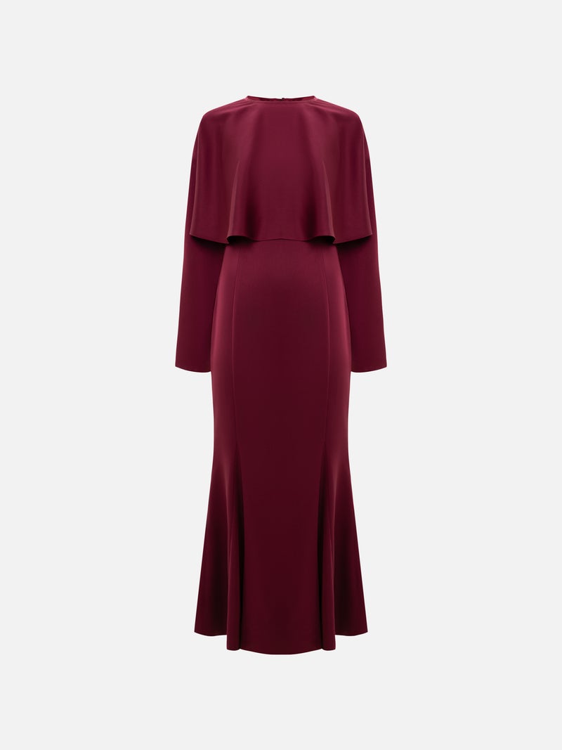 Lichi Maxi dress with voluminous cape and long sleeves - Image 2