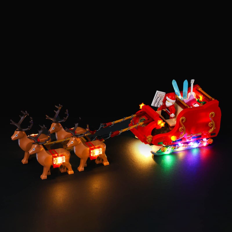 BRIKSMAX Led Lighting Kit for Santa's Sleigh - Compatible with Lego 40499 Building Blocks Model- Not Include The Lego Set - Image 1