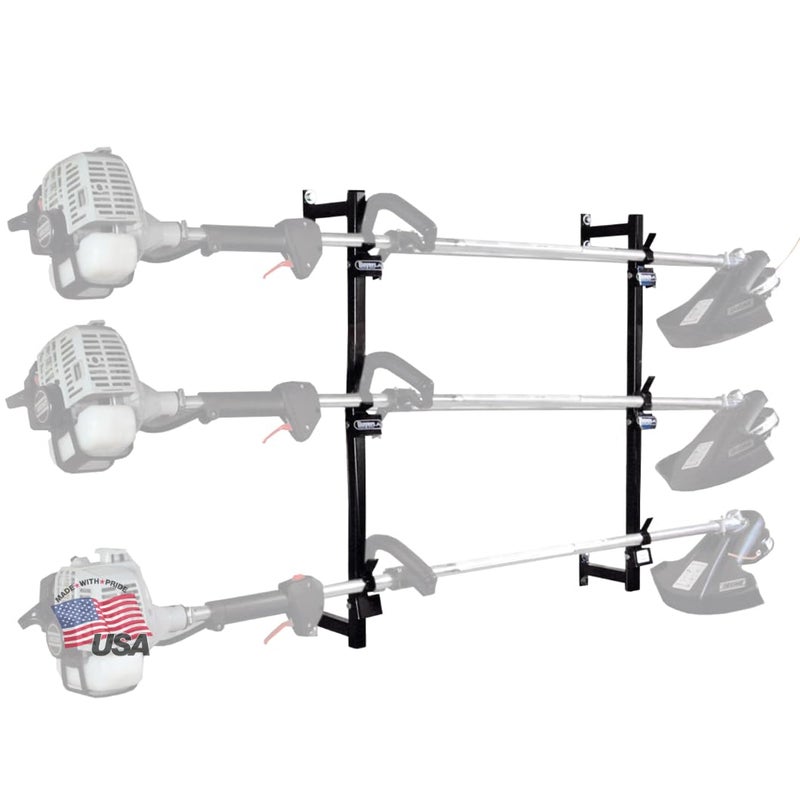 Buyers Products Company Buyers Products LT12 Landscape Trimmer Edger Locking Rack for Enclosed Trailers Walls Made In The USA Holds 3 Yard Lawn Weed Whackers Tools Trimmer Holder for Landscape Trailers