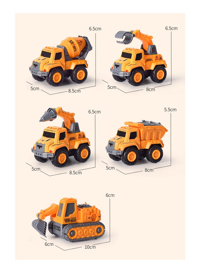 5 in1 Engineering Vehicles Building Blocks Toy Educational Learning Building Toys Detachable Assembly Suitable Gifts for Boys and Girls - Image 5