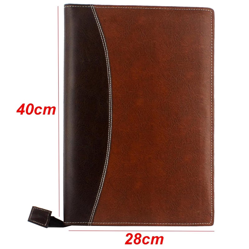 Asraw Professional PU Leather Multipurpose B4 Size Document Holder 20 Leafs Zipper File Folder Organizer for Certificates, Marksheets, Degrees, Interview Portfolio, Important Documents (Brown) - Image 5
