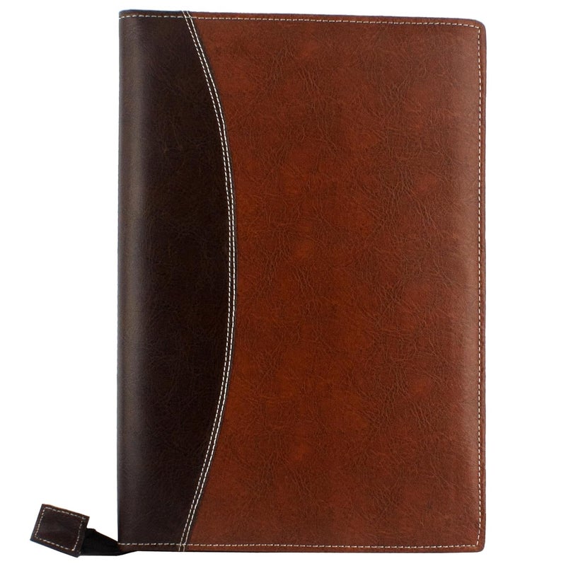 Asraw Professional PU Leather Multipurpose B4 Size Document Holder 20 Leafs Zipper File Folder Organizer for Certificates, Marksheets, Degrees, Interview Portfolio, Important Documents (Brown) - Image 1