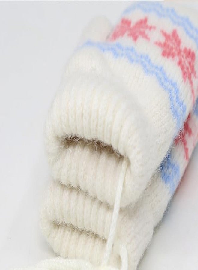 FGSS Baby Kids Warm Knit Gloves Toddler Soft Stretch Mittens Cute Snowflake Thick Mittens Winter for Boy Girl Cold Weather - Image 3