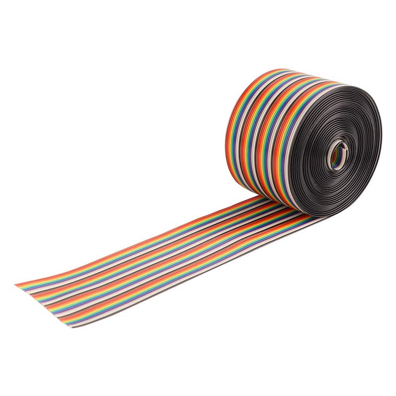 Colorful 40P Flat Rainbow Ribbon Cable Wire, 7 * 0.127 Tinned Copper, 28AWG, 1.27mm Spacing Pitch Cable for Electronics, Equipment, Lamps, 5.08cm Width, 300V, 80°C Rated (1 Meter - Image 5