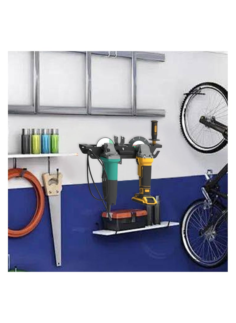 Angle Grinder Storage Bracket, Space-Saving Wall Mounted Metal Angle Grinder Holder, Stable Integrally Formed Tool Storage Shelf for Garage, Workshop, Shop Organization, Space Saving - Image 5