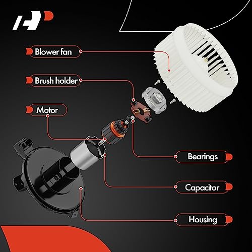 A-Premium HVAC Heater Blower Motor Assembly Compatible with Audi Vehicles - A6 2006-2011, A6 Quattro 2005-2011, R8 2011-2012/2014-2015, S6 2007-2011 - Front Side, Replace# 4F0820020, 4F0820020A - Image 4