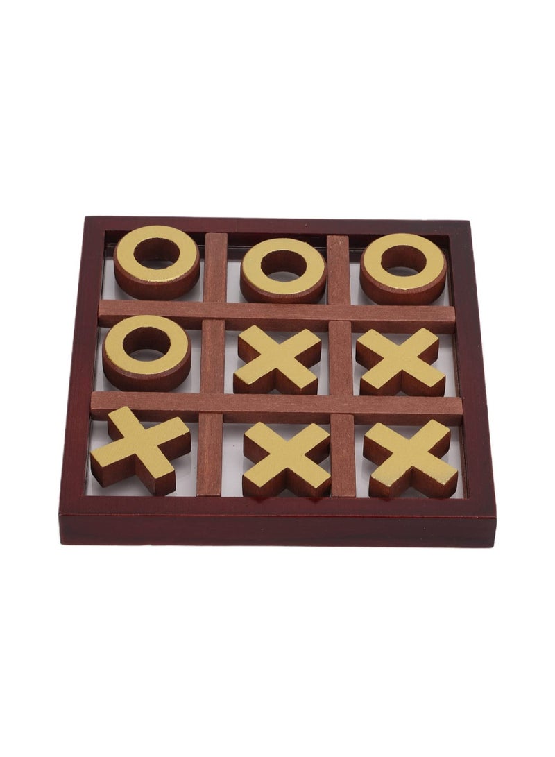 XO Wooden Tic Tac Toe Pushing Me Board Game Toy - Image 5