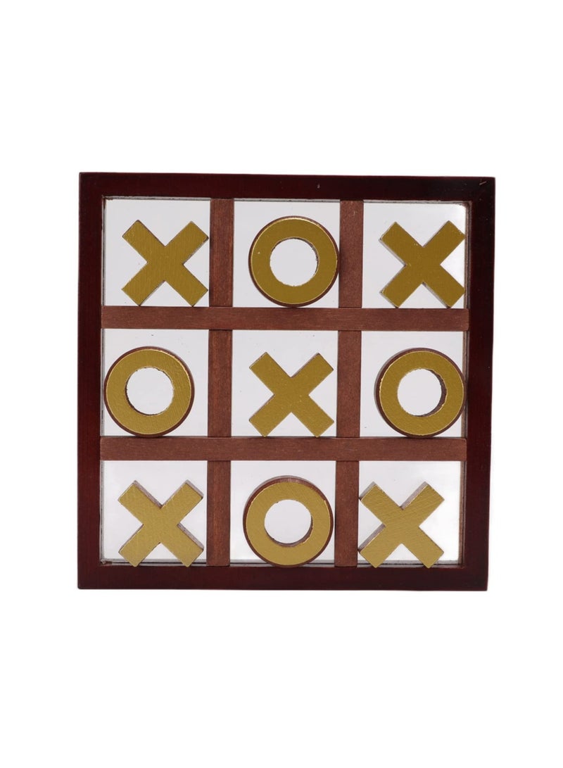 XO Wooden Tic Tac Toe Pushing Me Board Game Toy - Image 1