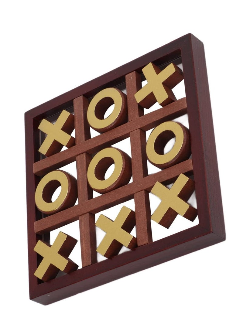 XO Wooden Tic Tac Toe Pushing Me Board Game Toy - Image 3