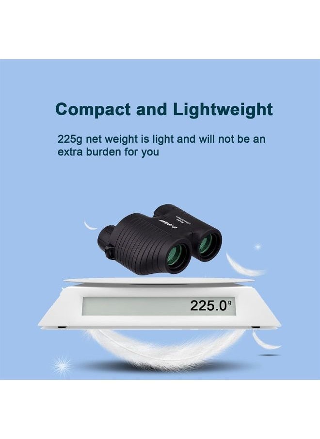 SVBONY - SV10 8x25 Binoculars, Fixed Focus Binoculars, Compact Small Binoculars for Adults Kids, FMC Mini Pocket Binoculars Travel Hiking Scenery Birding Concert Outdoor Training Sports Games Camping - Image 1