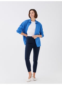 Slim Fit Pocket Detailed Gabardine Women Trousers