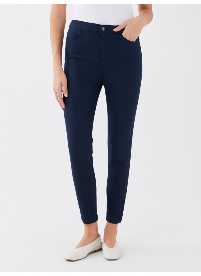 LC WAIKIKI - Slim Fit Pocket Detailed Gabardine Women Trousers - Image 1