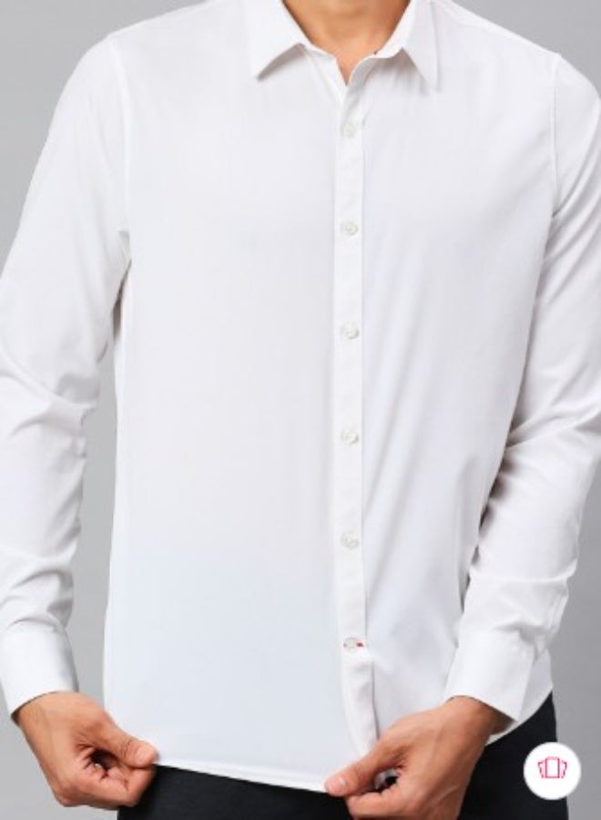 Thomas Scott Classic Slim Fit 4 Way Stretch Spread Collar Casual Shirt - Image 4
