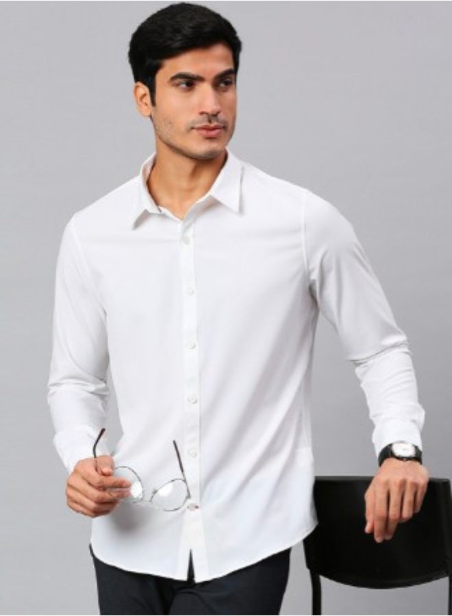Thomas Scott Classic Slim Fit 4 Way Stretch Spread Collar Casual Shirt - Image 5