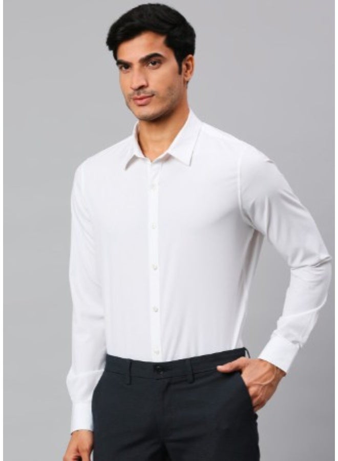 Thomas Scott Classic Slim Fit 4 Way Stretch Spread Collar Casual Shirt - Image 3
