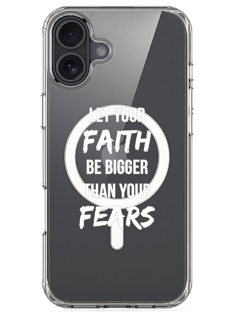 Theodor Magnetic Case for Apple iPhone 17 Compatible with MagSafe Wireless Charging, Shockproof Phone Bumper Cover - let-your-faith - White - Image 1