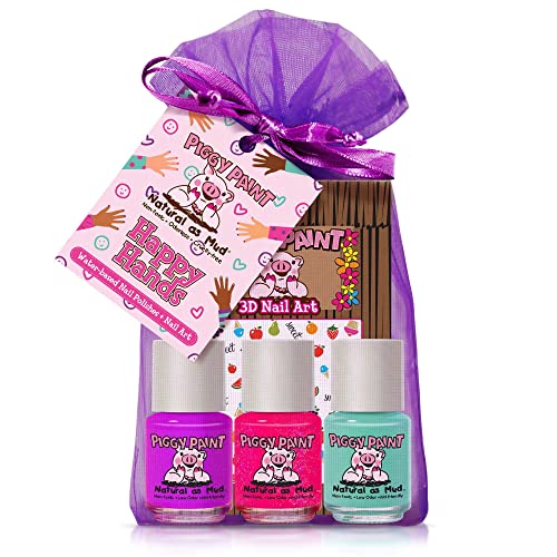 Piggy Paint Happy Hands Set (3 Polish + Nail Art) - Image 1