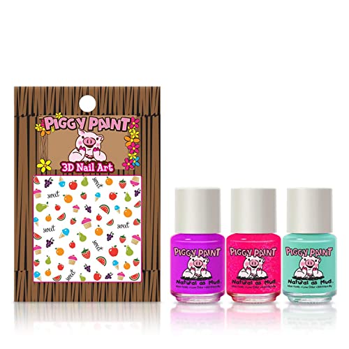 Piggy Paint Happy Hands Set (3 Polish + Nail Art) - Image 2