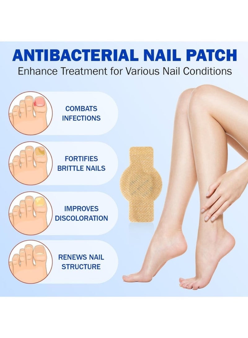 saykfoe 21Pcs Fungal Nail Patch Nail Treatment, Renews Nails Structure and Improve Discoloration Overnight 8Hrs Nighttime Renewal Fungal Nail Patches - Image 5