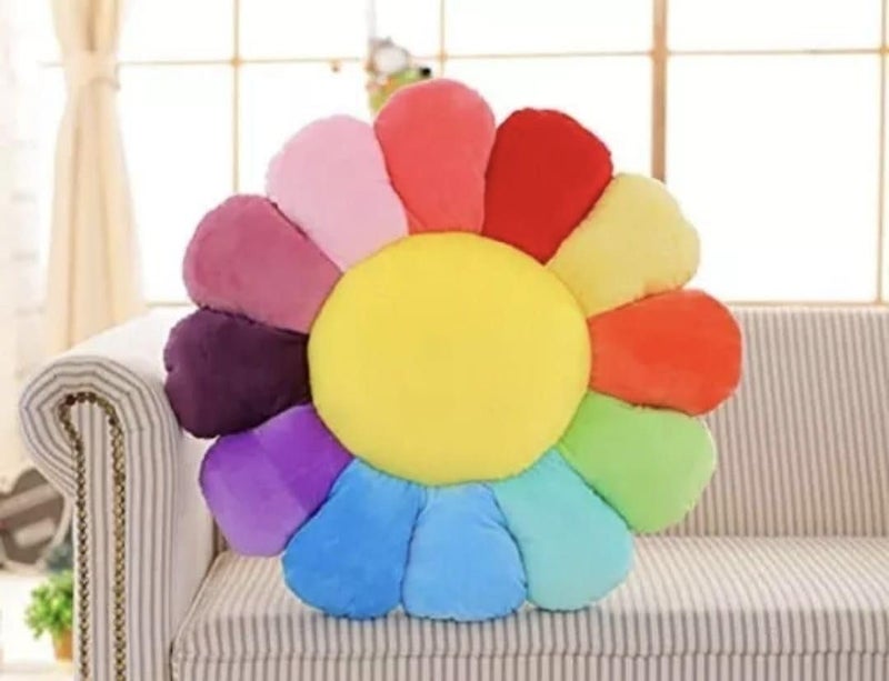 DearJoy Rainbow Smiley Pillow/Cushion for Kids (Multicolor) - Image 2