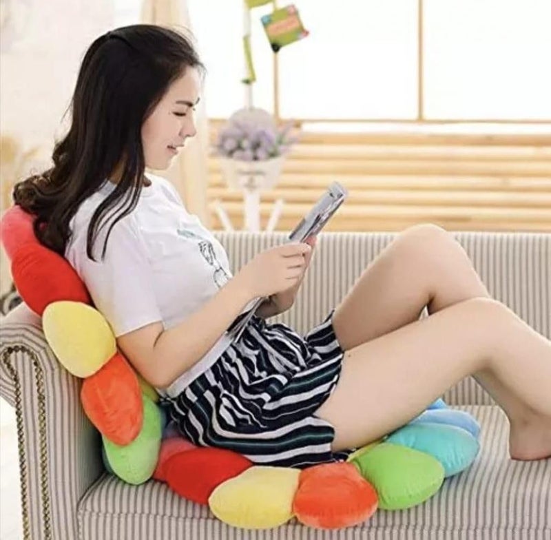 DearJoy Rainbow Smiley Pillow/Cushion for Kids (Multicolor) - Image 3