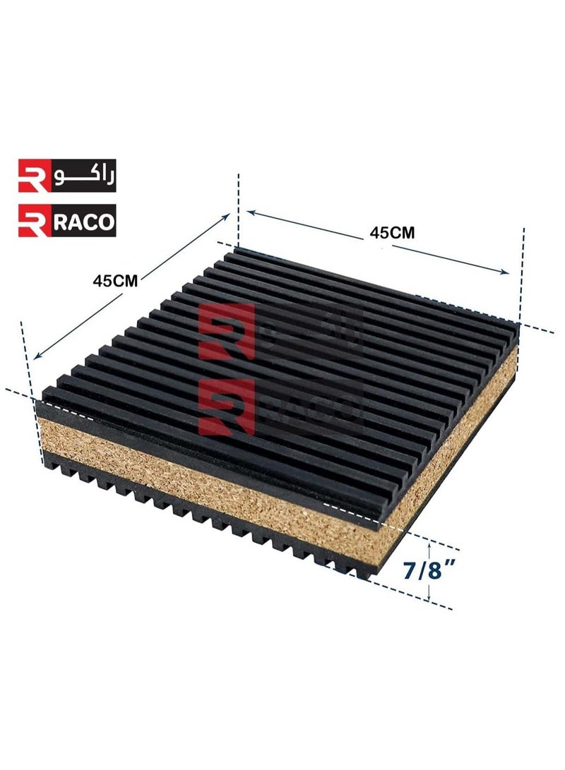 RACO RACO Anti Vibration Pad-Rubber/Cork Vibration Isolation Pads 45CMx45CMx7/8  - Image 2