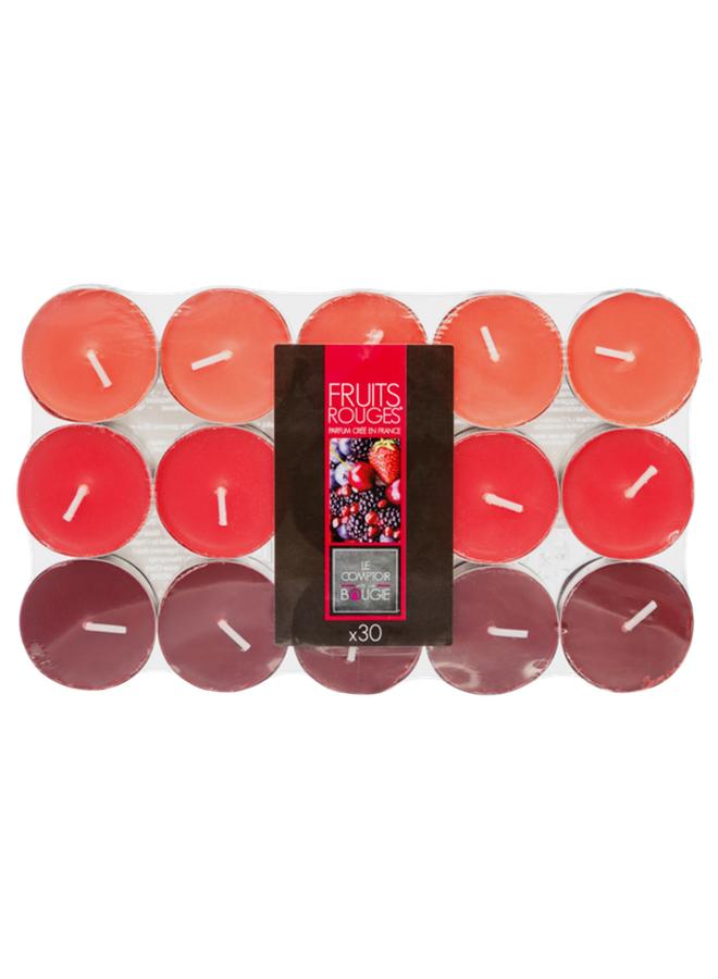 atmosphera 30-Piece Fruits Scented Tealight Candles Red 3.5 X 1.5Cm - Image 5
