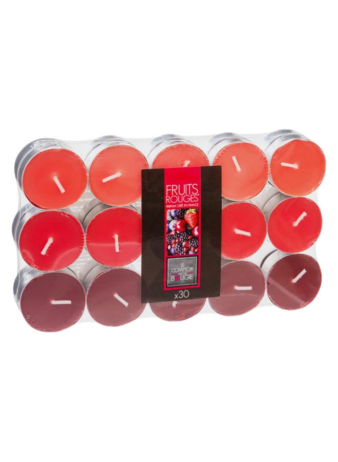 atmosphera 30-Piece Fruits Scented Tealight Candles Red 3.5 X 1.5Cm - Image 4