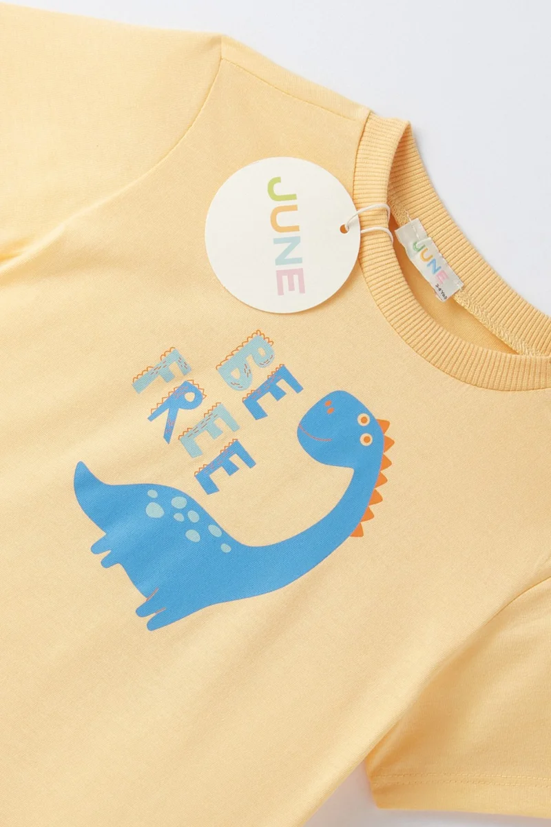 JUNE Boy Dino Printed Shorts Set