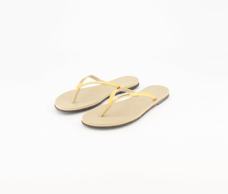 havaianas Women Style 2 You Metallic Flip Flops, Sand and Gray Light  - Image 1