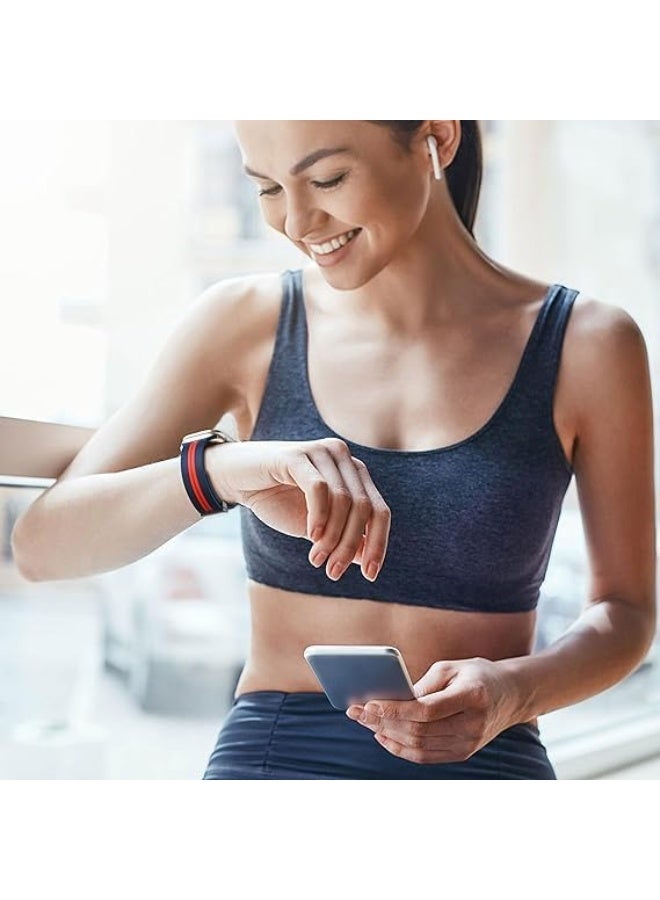 Dual Sport Band Compatible with Apple Watch 49 mm, 46 mm, 45 mm, 44 mm Magnetic Clasp Adjustable Strap Compatible for iWatch Series Ultra, SE, SE 2, Series 3,4,5,6,7,8 - Image 2