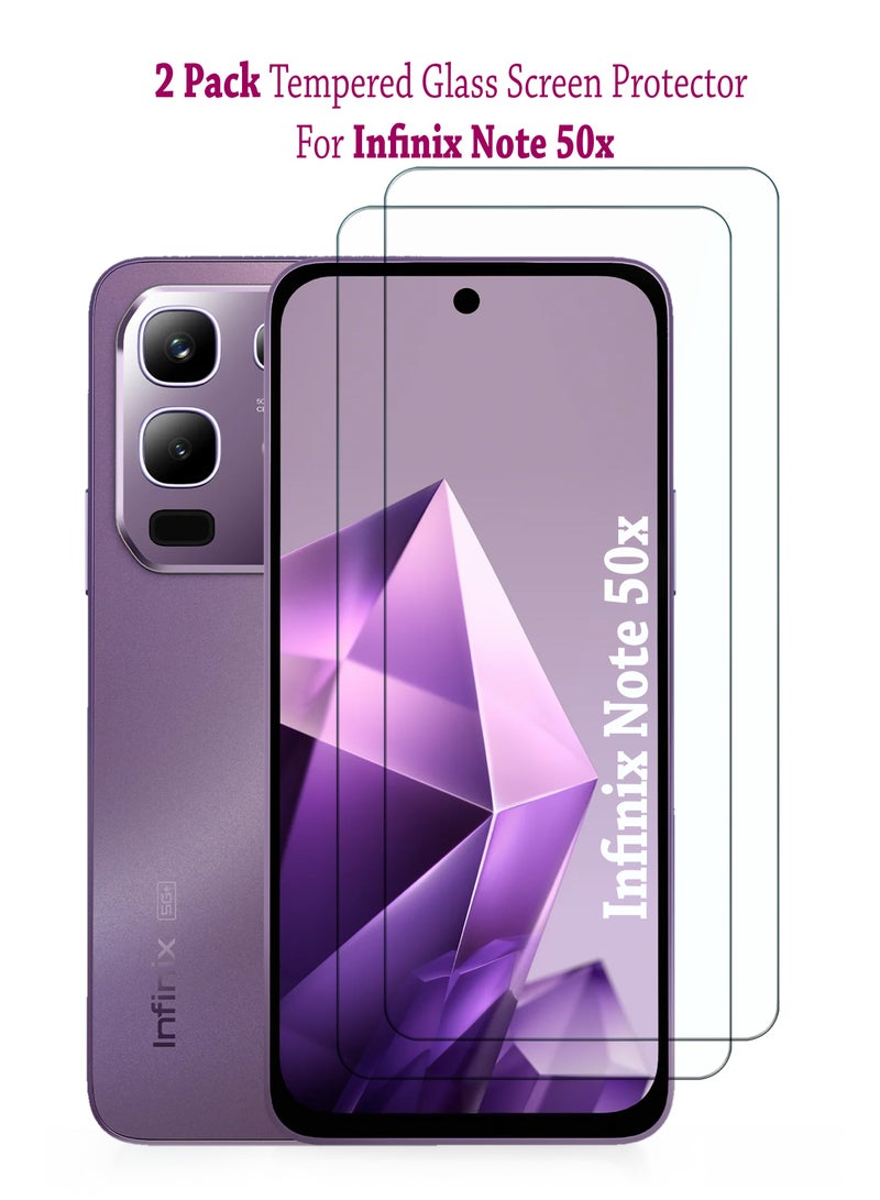 Infinix Note 50x 5G 2 Pack Tempered Glass Screen Protector For Infinix Note 50x Clear - Image 1