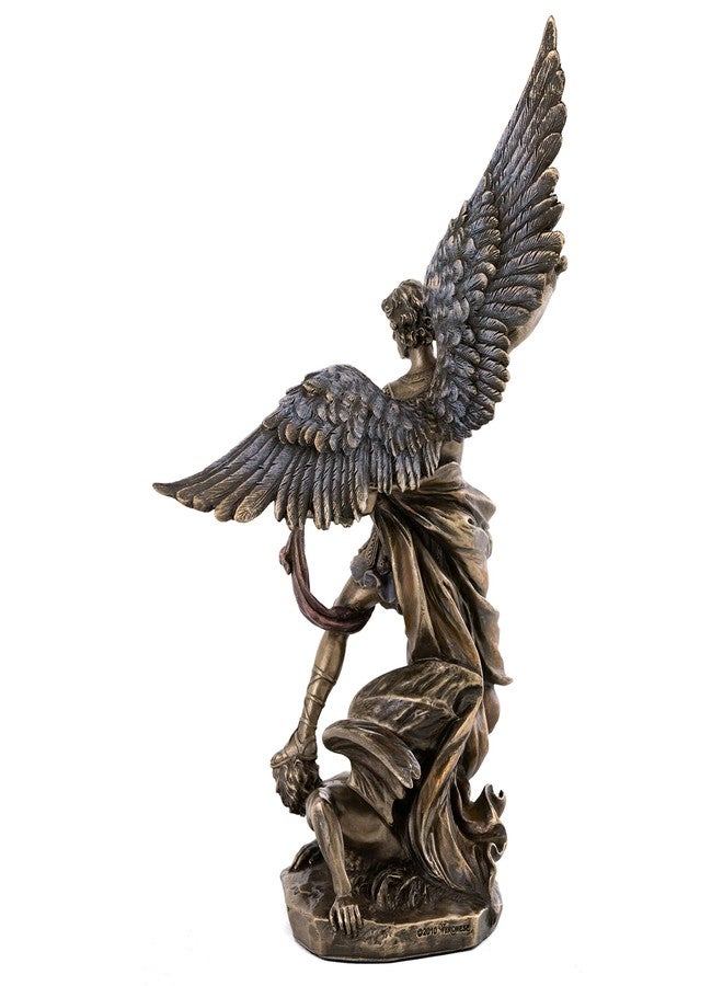 Top Collection Archangel St. Michael Statue - Michael Archangel of Heaven Defeating Lucifer in Premium Cold-Cast Bronze - 10-Inch Collectible Angel Figurine - Image 3