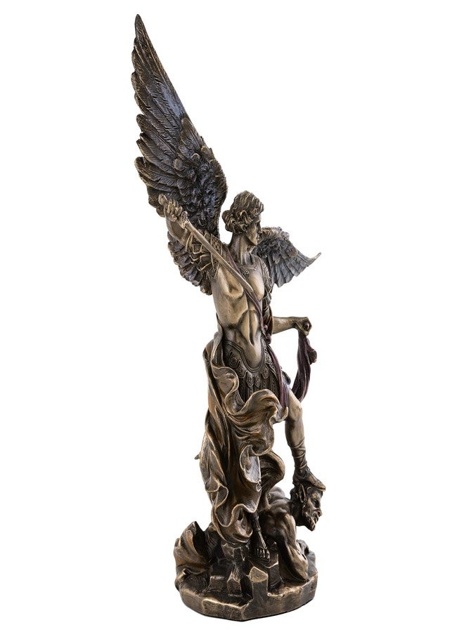 Top Collection Archangel St. Michael Statue - Michael Archangel of Heaven Defeating Lucifer in Premium Cold-Cast Bronze - 10-Inch Collectible Angel Figurine - Image 4