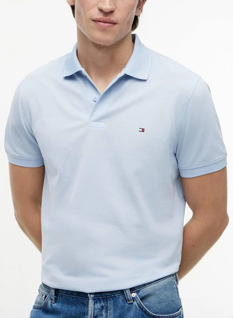 Tommy Hilfiger Breezy Blue Performance Regular Fit Pique Polo Shirt for Men | Best Price UAE