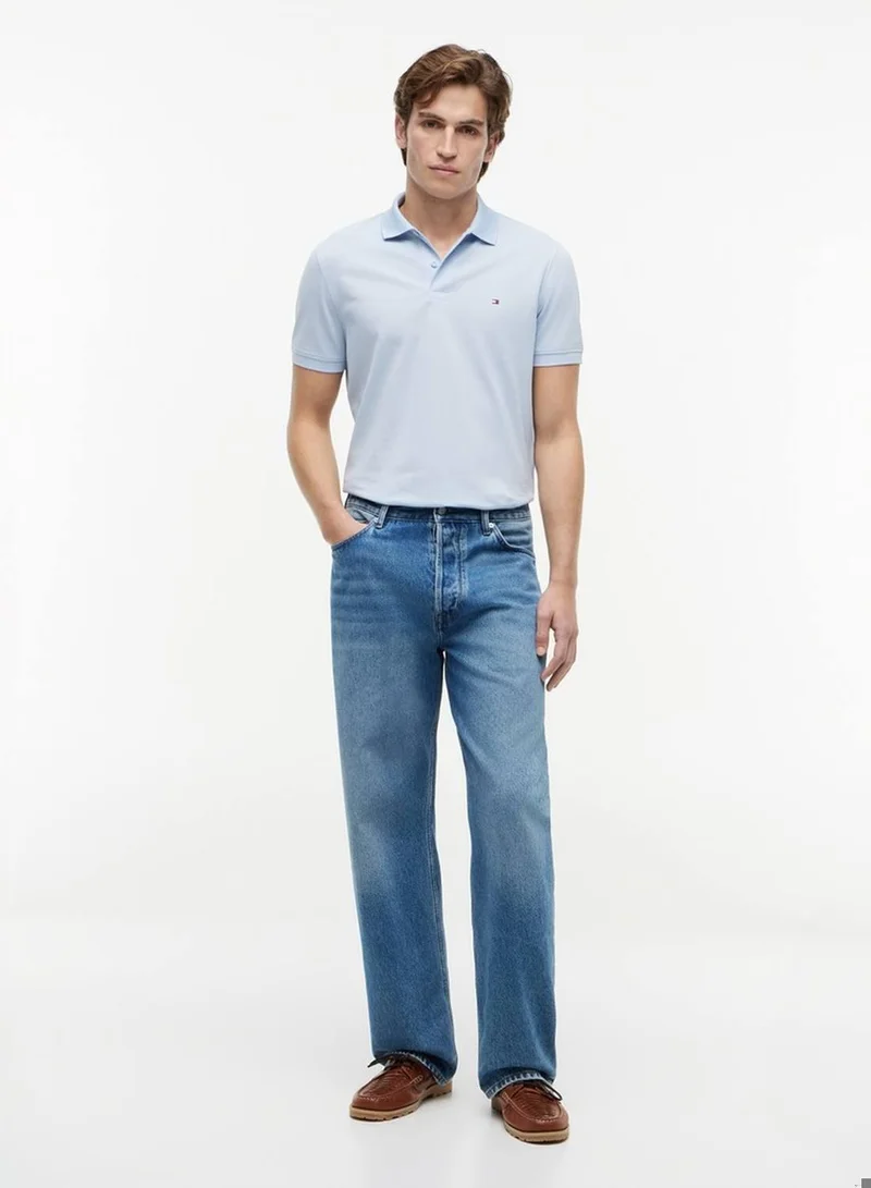 Tommy Hilfiger Breezy Blue Performance Regular Fit Pique Polo Shirt for Men | Best Price UAE