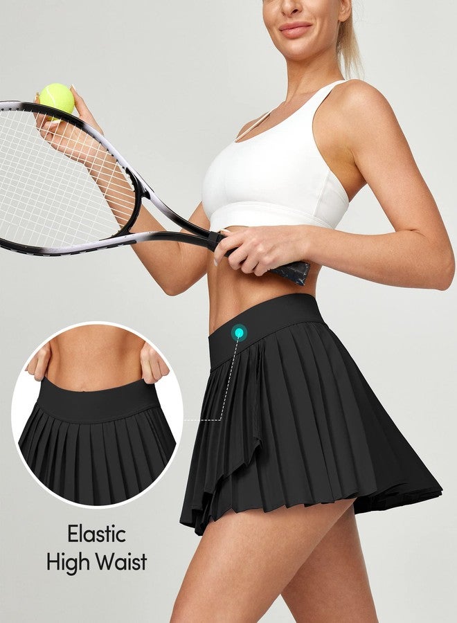 IUGA Tennis Skirt Pleated Skirts for Women with Pockets High Waisted Athletic Skirt Skorts for Woman Workout Golf Skort Black - Image 5